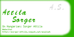 attila sorger business card